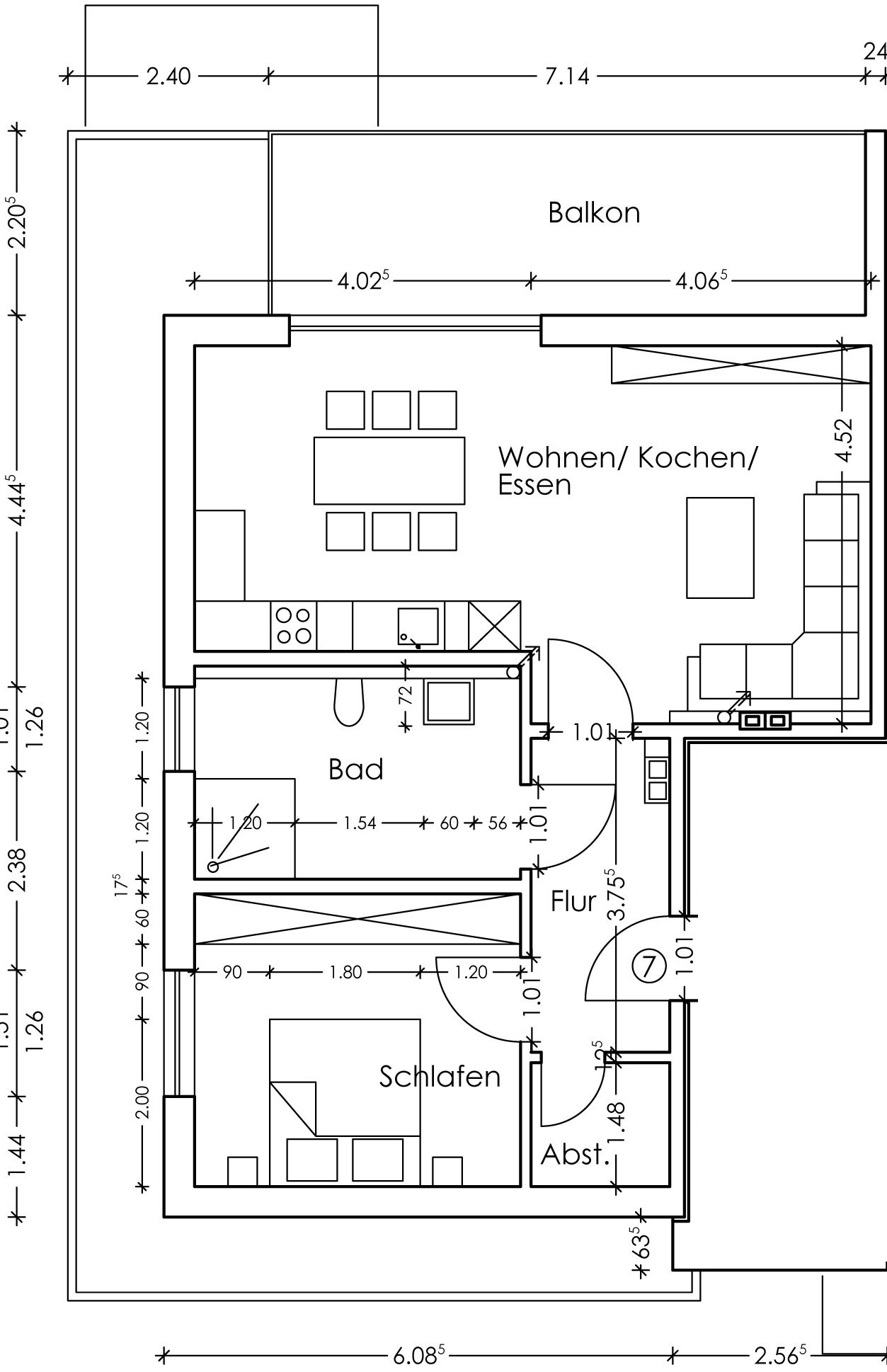 Wohnung 7, Lambergstrasse 6, Wohnen 50plus Dortmund-Lichtendorf