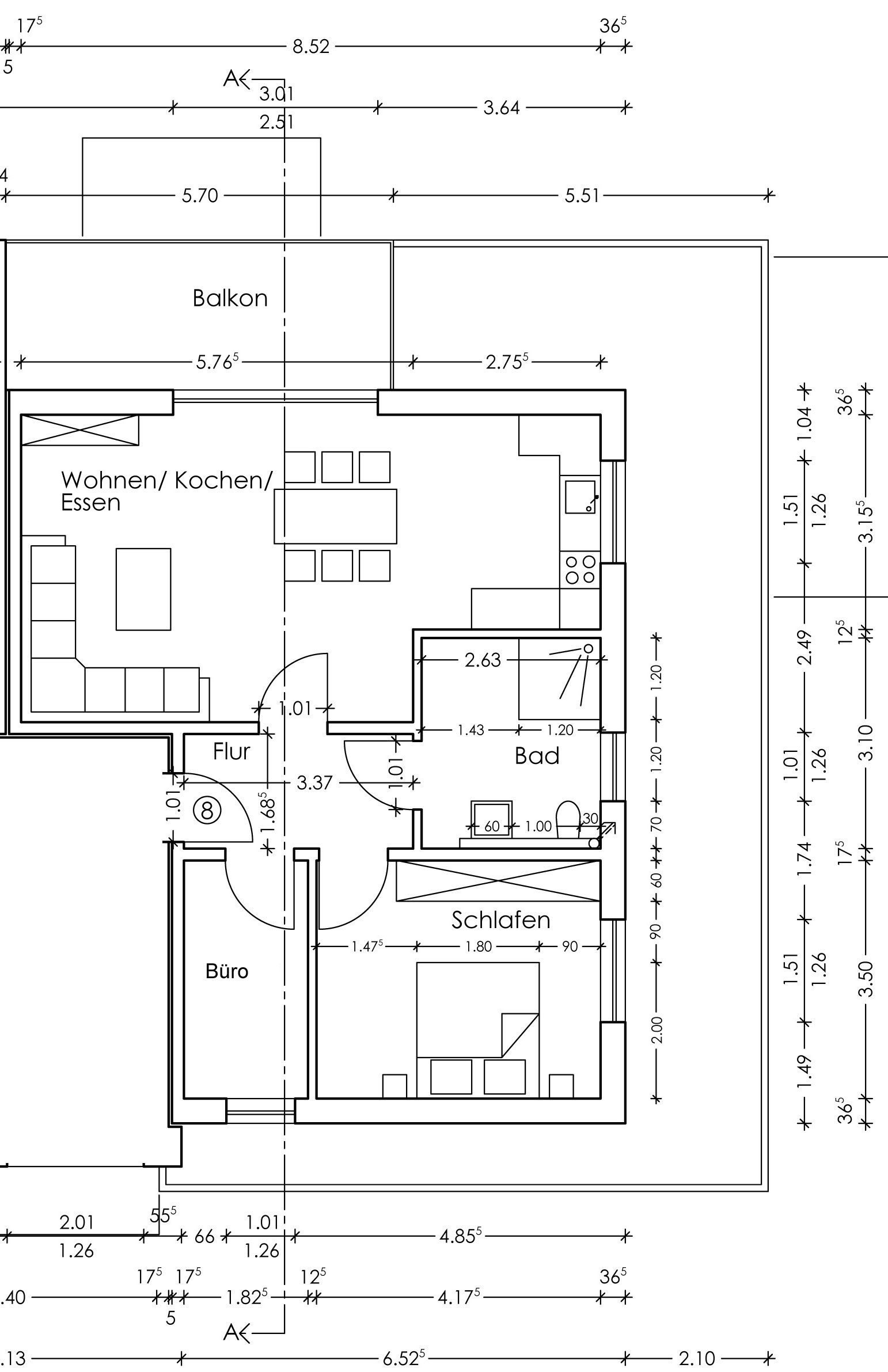 Wohnung 8, Lambergstrasse 6, Wohnen 50plus Dortmund-Lichtendorf